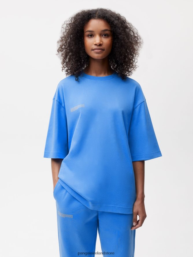 Women Pangaia Clothes In Conversion Cotton Boxy T-Shirt TT8Z42173 Water Blue