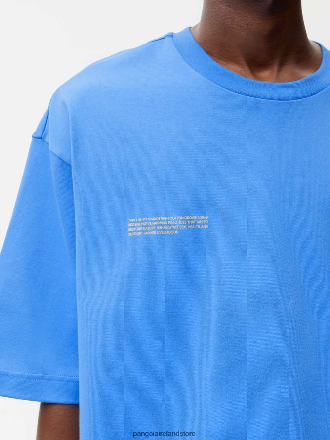 Women Pangaia Clothes In Conversion Cotton Boxy T-Shirt TT8Z42173 Water Blue