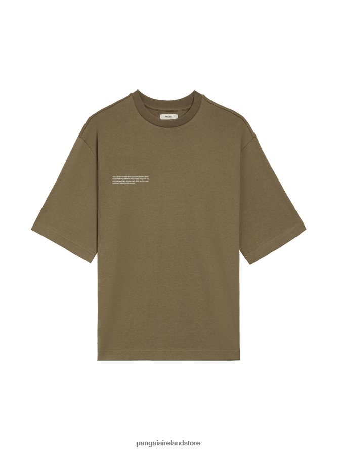 Women Pangaia Clothes In Conversion Cotton Boxy T-Shirt TT8Z42212 Carbon Brown