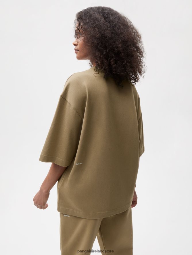 Women Pangaia Clothes In Conversion Cotton Boxy T-Shirt TT8Z42212 Carbon Brown