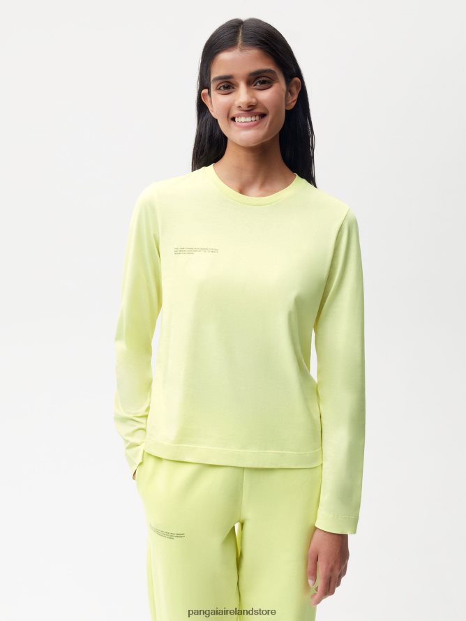 Women Pangaia Clothes Lightweight Organic Cotton T-Shirt TT8Z42198 Andes Green