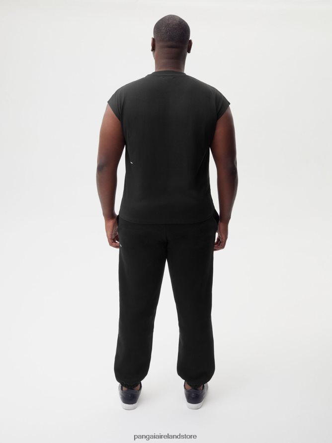 Women Pangaia Clothes Organic Cotton Cropped Shoulder T-Shirt With C-Fiber Core TT8Z42161 Black