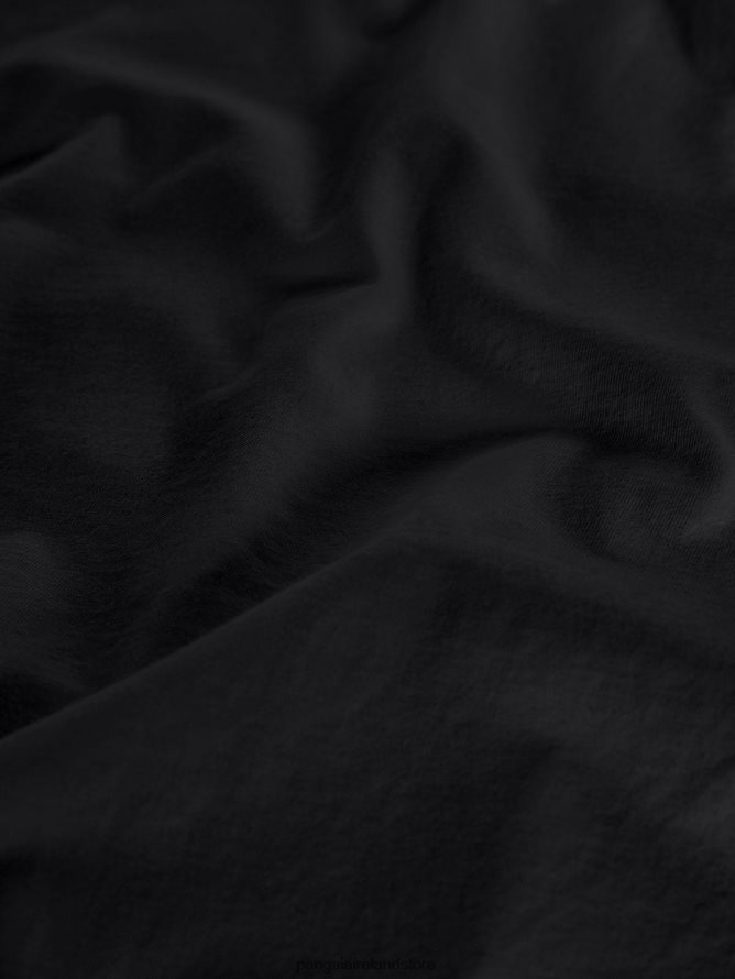 Women Pangaia Clothes Organic Cotton Cropped Shoulder T-Shirt With C-Fiber Core TT8Z42161 Black