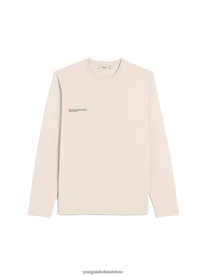 Women Pangaia Clothes Organic Cotton Long Sleeve T-Shirt With C-Fiber TT8Z42187 Sand