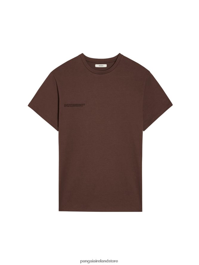 Women Pangaia Clothes Organic Cotton T-Shirt With C-Fiber Aw22 TT8Z42134 Chestnut Brown