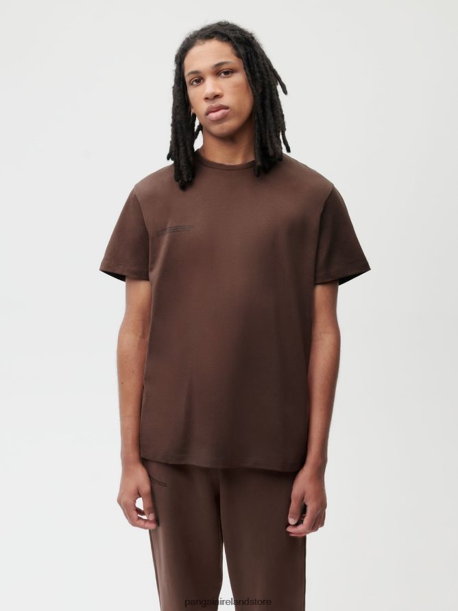 Women Pangaia Clothes Organic Cotton T-Shirt With C-Fiber Aw22 TT8Z42134 Chestnut Brown