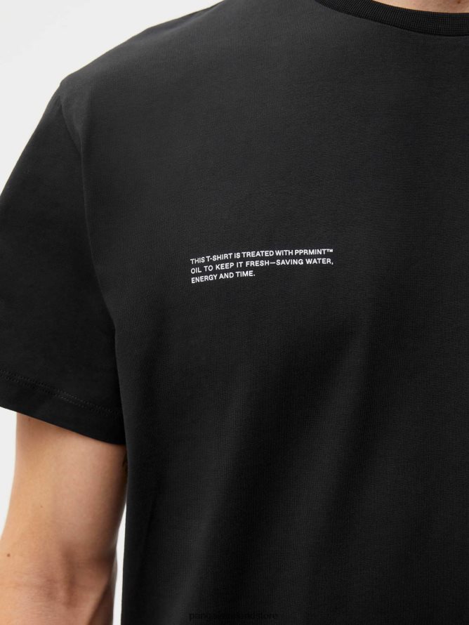 Women Pangaia Clothes Organic Cotton T-Shirt With C-Fiber Core TT8Z42137 Black