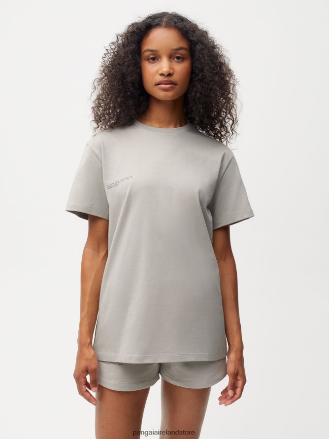 Women Pangaia Clothes Organic Cotton T-Shirt With C-Fiber Core TT8Z42166 Stone