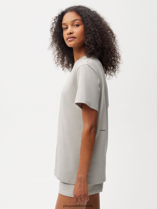 Women Pangaia Clothes Organic Cotton T-Shirt With C-Fiber Core TT8Z42166 Stone