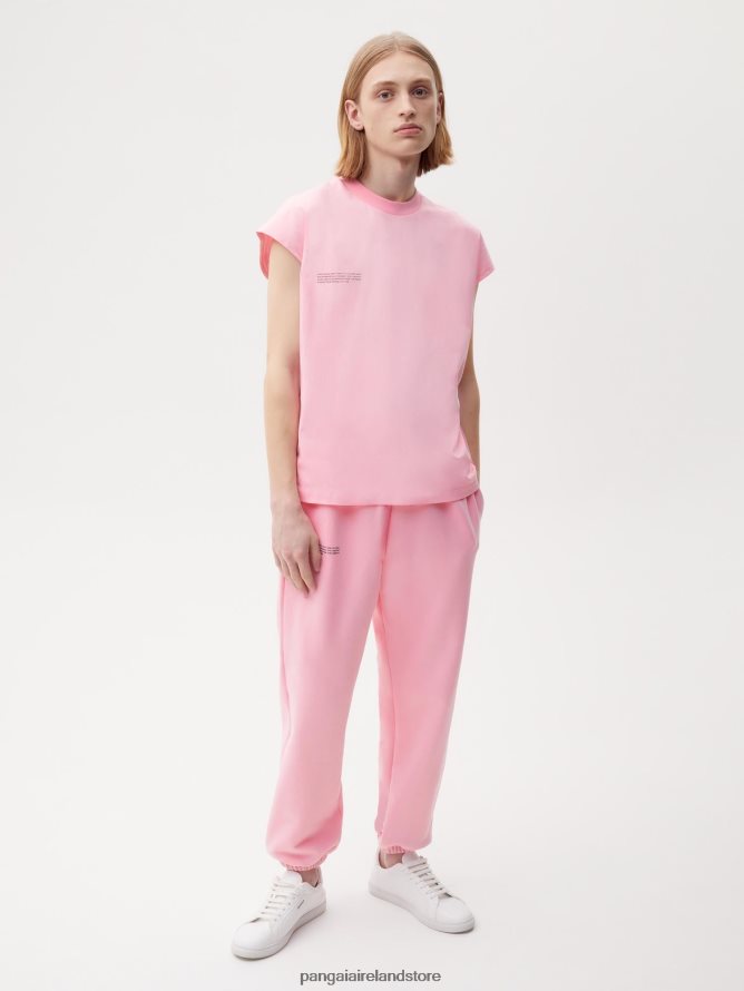 Women Pangaia Clothes Pprmint Organic Cotton Cropped Shoulder T-Shirt Aw21 TT8Z42192 Sakura Pink