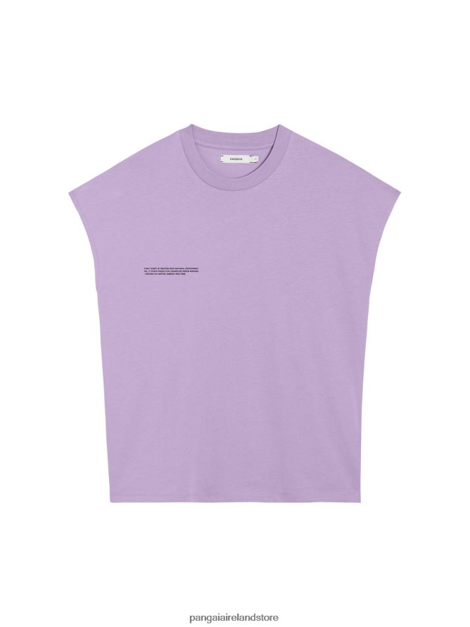 Women Pangaia Clothes Pprmint Organic Cotton Cropped Shoulder T-Shirt Core TT8Z42159 Orchid Purple