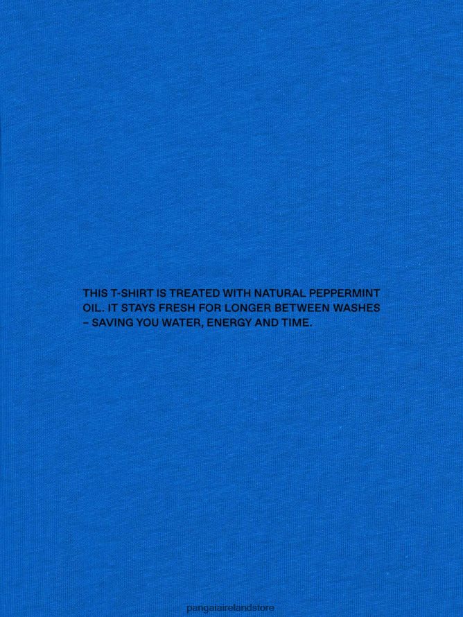 Women Pangaia Clothes Pprmint Organic Cotton Cropped Shoulder T-Shirt Core TT8Z42183 Cobalt Blue