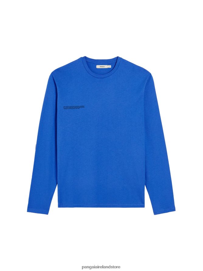 Women Pangaia Clothes Pprmint Organic Cotton Long Sleeve T-Shirt Core TT8Z42214 Cobalt Blue