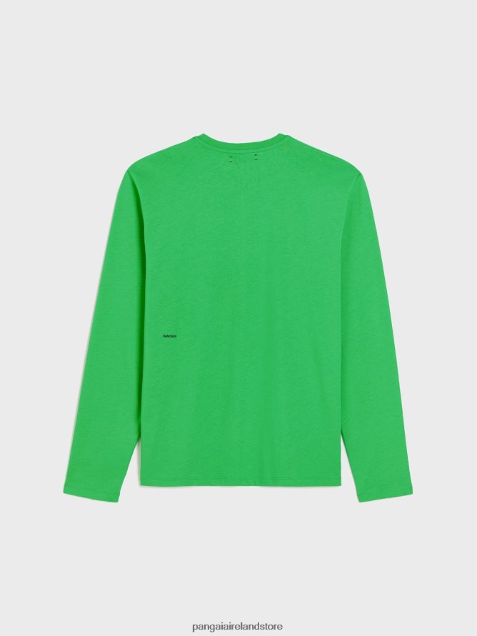 Women Pangaia Clothes Pprmint Organic Cotton Long Sleeve T-Shirt Core TT8Z42216 Jade Green