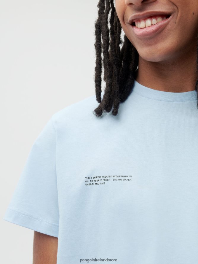 Women Pangaia Clothes Pprmint Organic Cotton T-Shirt TT8Z42153 Baby Blue