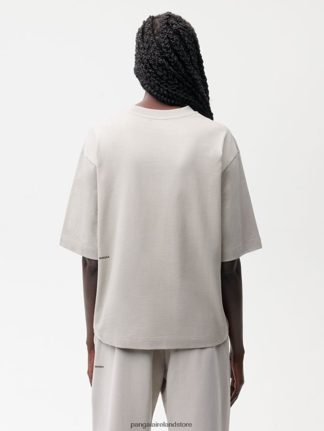 Women Pangaia Clothes Relaxed Fit Organic Cotton T-Shirt With C-Fiber TT8Z42131 Stone