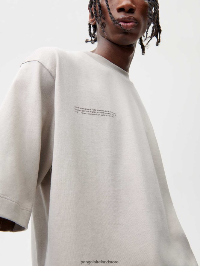 Women Pangaia Clothes Relaxed Fit Organic Cotton T-Shirt With C-Fiber TT8Z42131 Stone