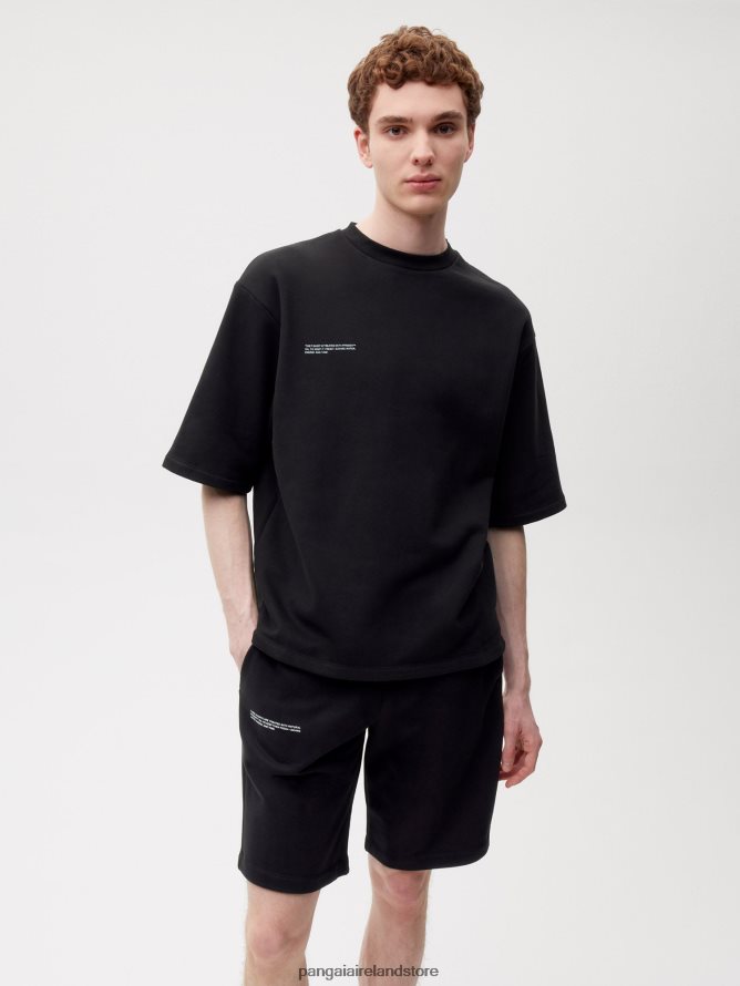 Women Pangaia Clothes Relaxed Fit T-Shirt TT8Z42162 Black