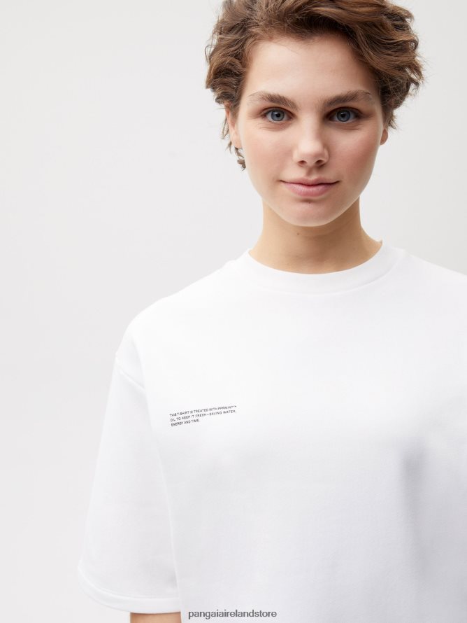 Women Pangaia Clothes Relaxed Fit T-Shirt TT8Z42193 Off-White