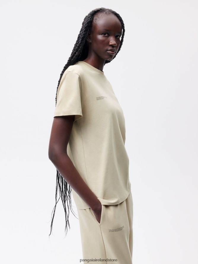 Women Pangaia Clothes T-Shirt - Hazel Amp TT8Z42123 Maitake Beige