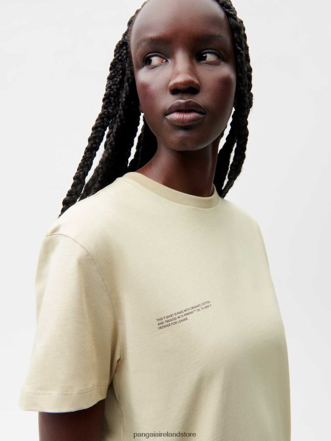 Women Pangaia Clothes T-Shirt - Hazel Amp TT8Z42123 Maitake Beige