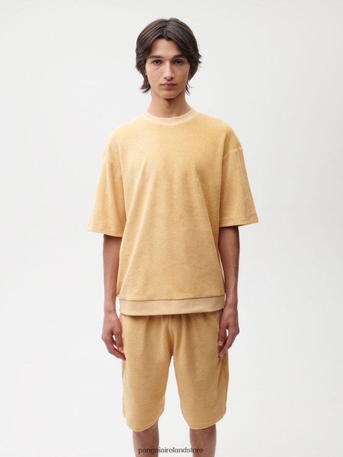 Women Pangaia Clothes Towelling T-Shirt TT8Z42215 Dark Sand