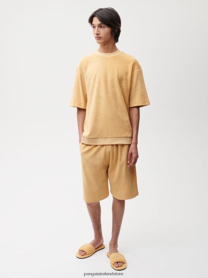 Women Pangaia Clothes Towelling T-Shirt TT8Z42215 Dark Sand