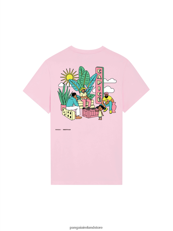 Women Pangaia Clothes X Roberto Lugo T-Shirt TT8Z42170 Funghi Pink
