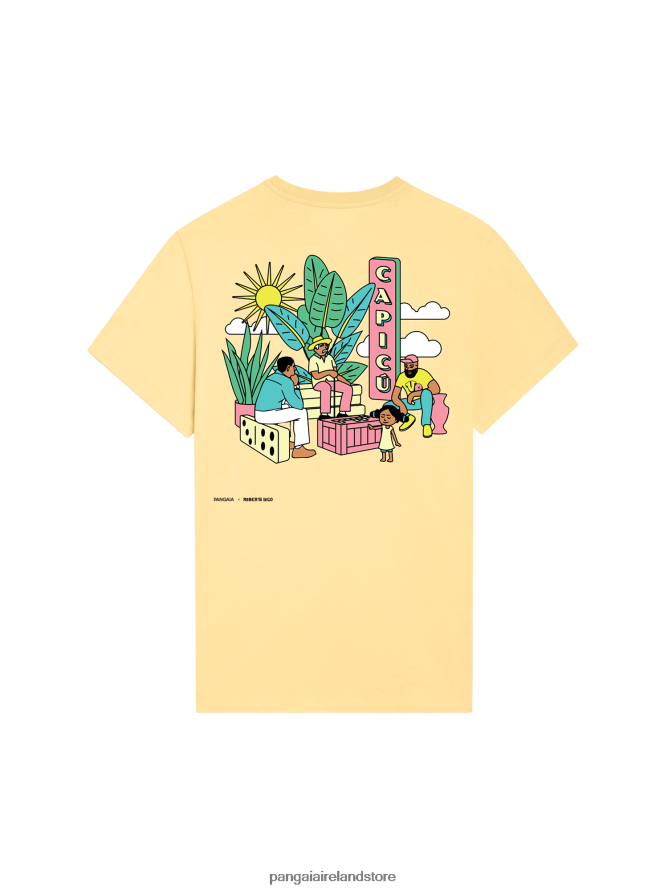 Women Pangaia Clothes X Roberto Lugo T-Shirt TT8Z42199 Buttercup Yellow