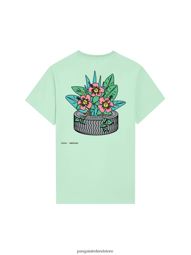 Women Pangaia Clothes X Roberto Lugo T-Shirt TT8Z42201 Lagoon Blue