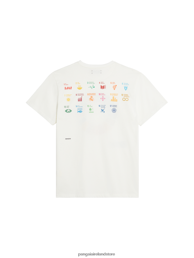 Women Pangaia Clothes X Sdgs Organic Cotton T-Shirt TT8Z42156 Off-White