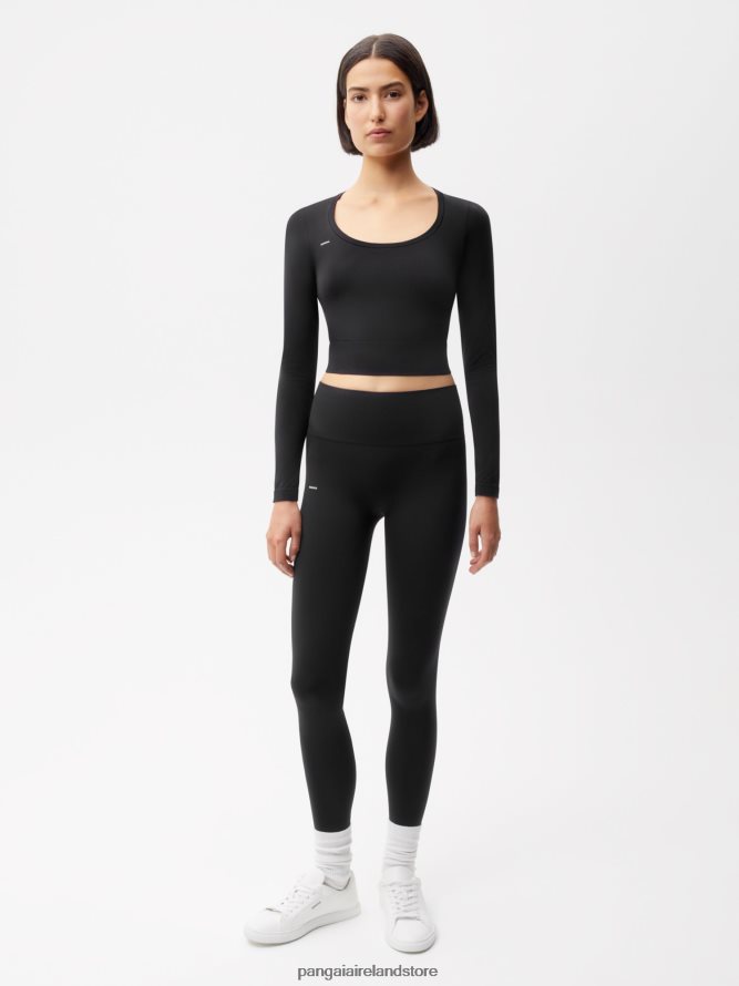 Women Pangaia Clothes Motion Long - Sleeved Top TT8Z42147 Black