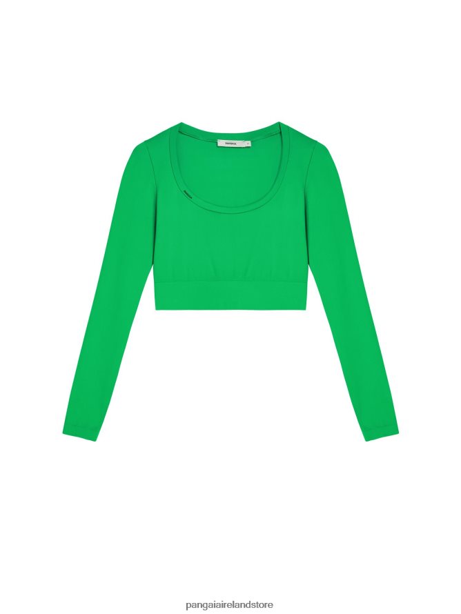 Women Pangaia Clothes Motion X Long - Sleeved Top TT8Z42217 Jade Green