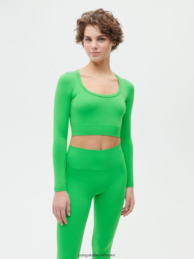 Women Pangaia Clothes Motion X Long - Sleeved Top TT8Z42217 Jade Green