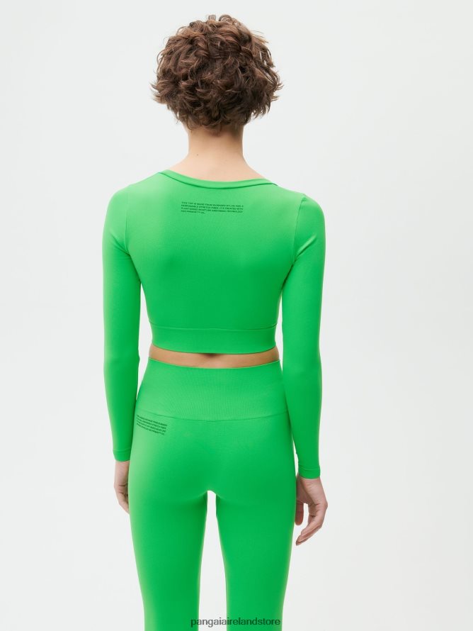 Women Pangaia Clothes Motion X Long - Sleeved Top TT8Z42217 Jade Green