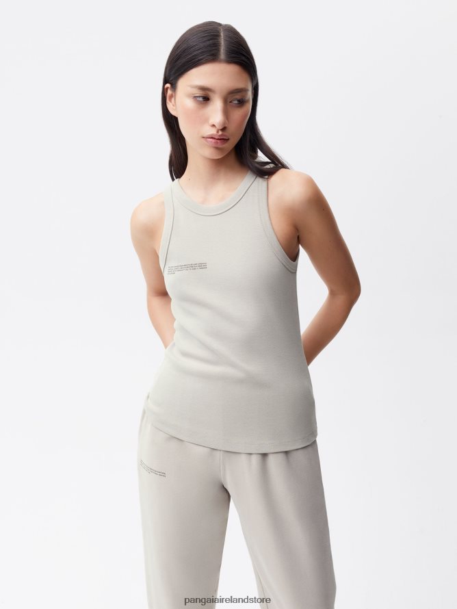 Women Pangaia Clothes Recycled Cotton Tank Top TT8Z42125 Stone