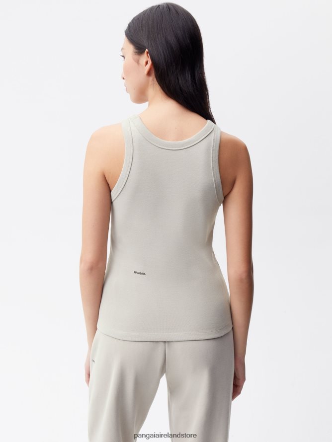 Women Pangaia Clothes Recycled Cotton Tank Top TT8Z42125 Stone