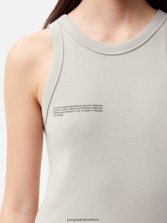 Women Pangaia Clothes Recycled Cotton Tank Top TT8Z42125 Stone