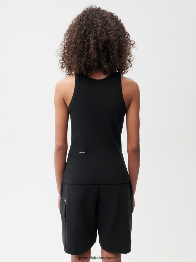 Women Pangaia Clothes Recycled Cotton Tank Top TT8Z42177 Black