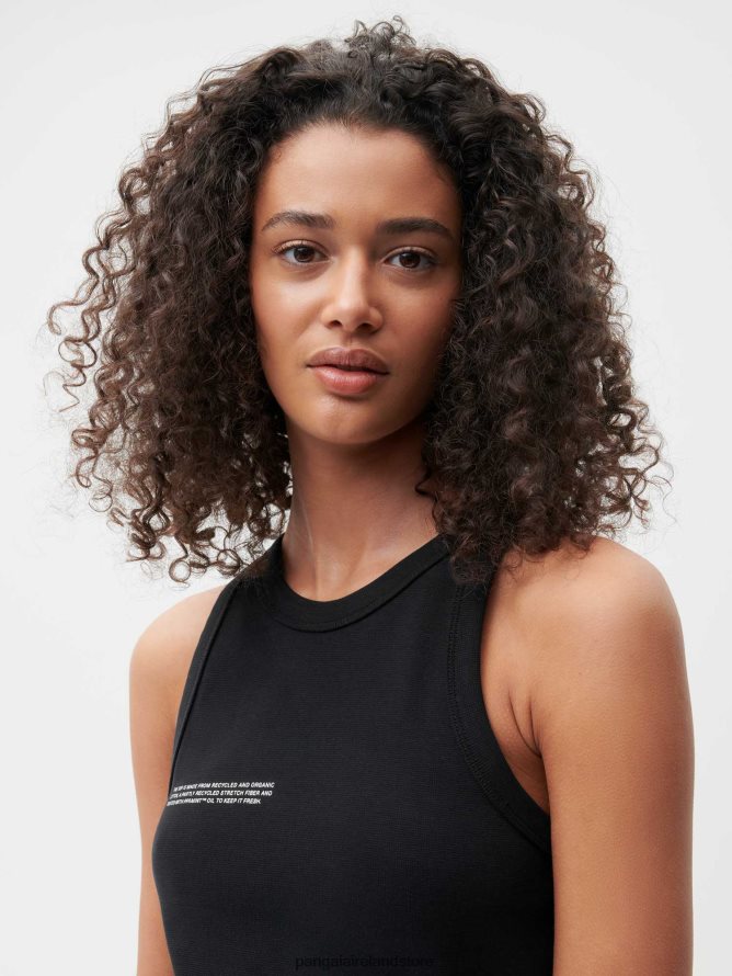 Women Pangaia Clothes Recycled Cotton Tank Top TT8Z42177 Black